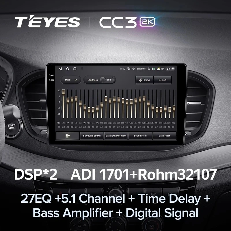 Штатная магнитола Teyes CC3 2K 6/128 Lada Vesta (2023-2026) F2 Тип-B