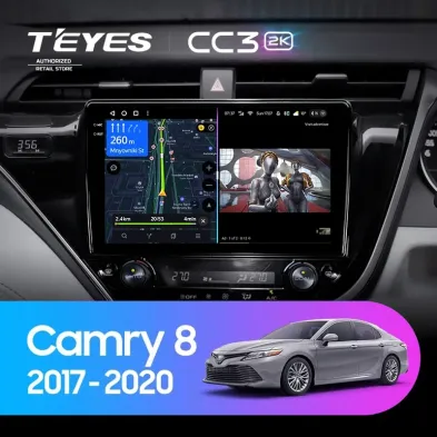 Штатная магнитола Teyes CC3 2K 360 6/128 Toyota Camry 8 XV 70 (2017-2020) Правый руль
