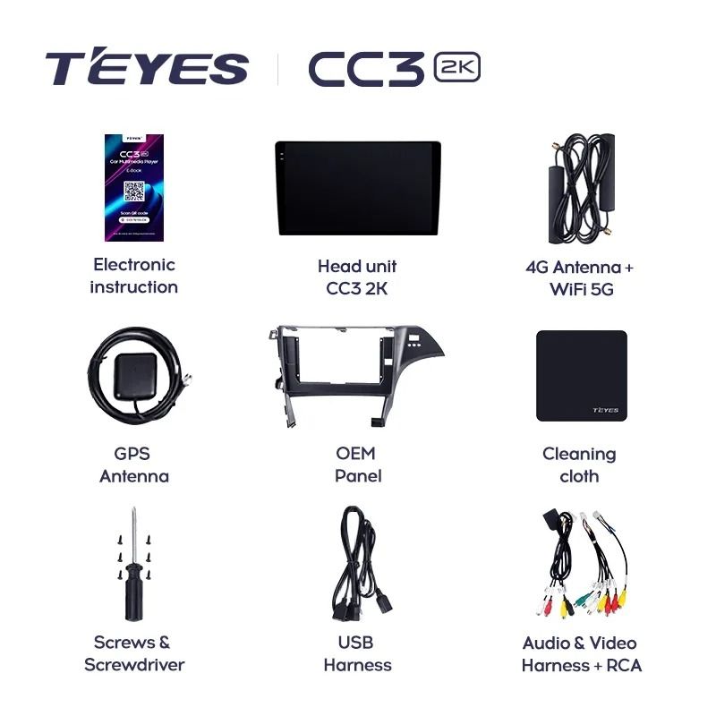 Штатная магнитола Teyes CC3 2K 360 6/128 Toyota Prius 3 XW30 (2009-2015) F2 Правый руль