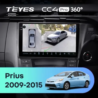 Штатная магнитола Teyes CC4 Pro 360 8/128 Toyota Prius 3 XW30 (2009-2015) F2 правый руль