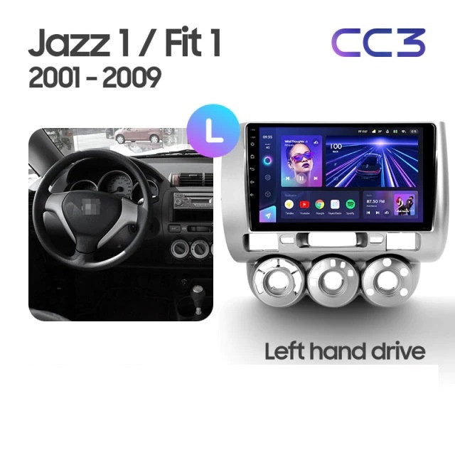 Штатная магнитола Teyes CC3 2K 6/128 Honda Jazz 1 (2001-2009)