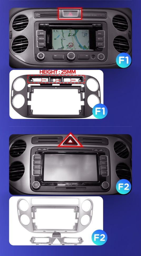 Штатная магнитола Teyes CC3L 4/64 Volkswagen Tiguan 1 NF (2006-2017) F1