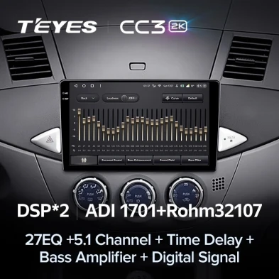 Штатная магнитола Teyes CC3 2K 360 6/128 Mitsubishi Zinger (2005-2014)