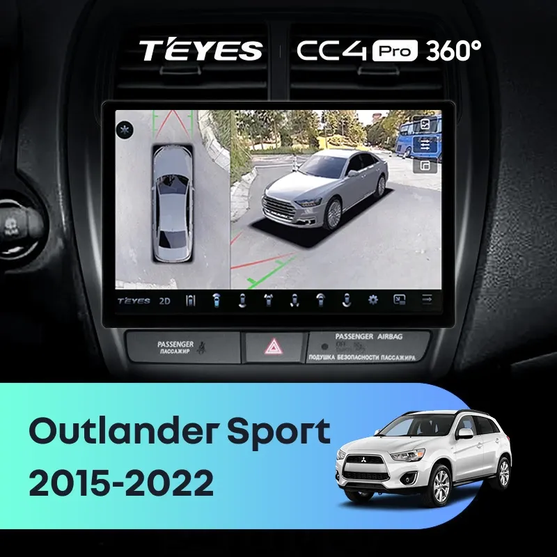 Штатная магнитола Teyes CC4 Pro 360 8/128 Mitsubishi Outlander Sport (2015-2022) Тип-B (11")