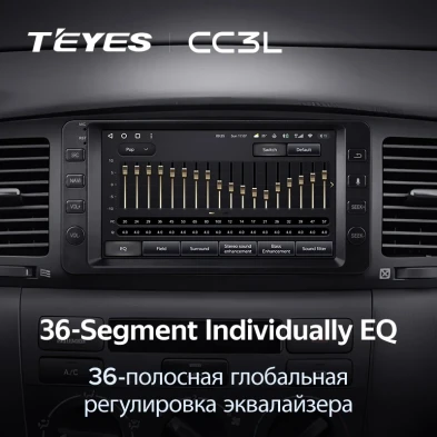 Штатная магнитола Teyes CC3L 4/32 Toyota Corolla 9 E120 E130 (2003-2007) 7"