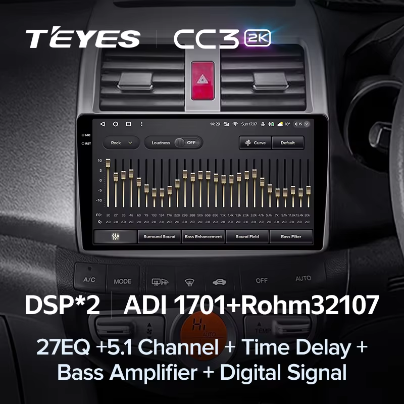 Штатная магнитола Teyes CC3 2K 4/32 Honda Airwave GJ (2005-2010) Правый руль