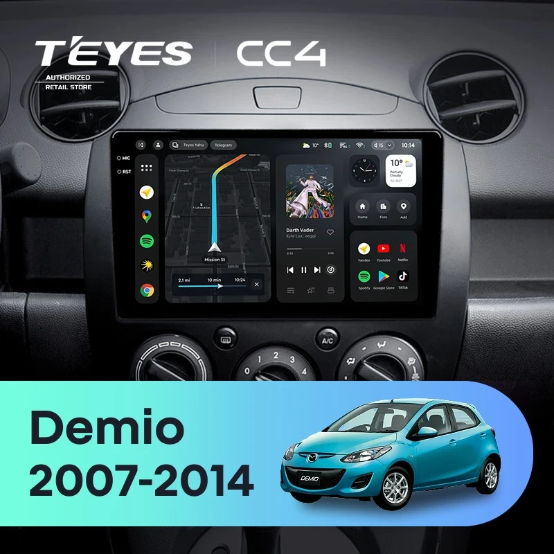 Штатная магнитола Teyes CC4 6/64 Mazda Demio DE (2007-2014)