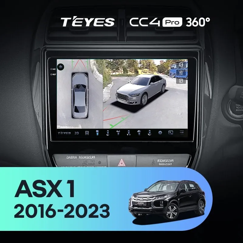 Штатная магнитола Teyes CC4 Pro 360 12/256 Mitsubishi ASX (2016-2023) Тип-B Правый руль