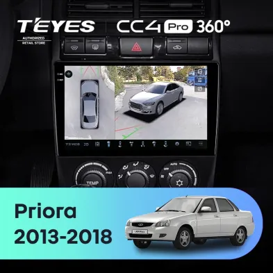 Штатная магнитола Teyes CC4 Pro 360 12/256 Lada Priora (2013-2018) F3