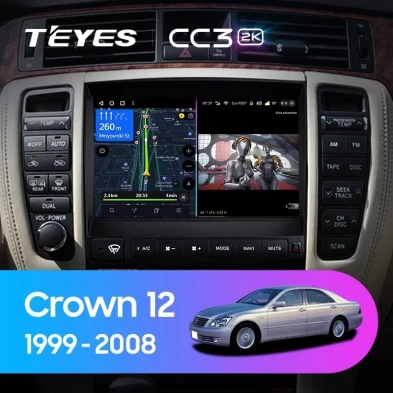 Штатная магнитола Teyes CC3 2K 4/64 Toyota Crown 12 S180 (1999-2008)
