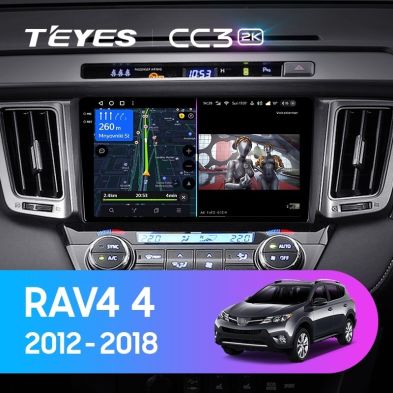 Штатная магнитола Teyes CC3 2K 4/64 Toyota RAV4 4 XA40 5 XA50 (2012-2018) Правый руль