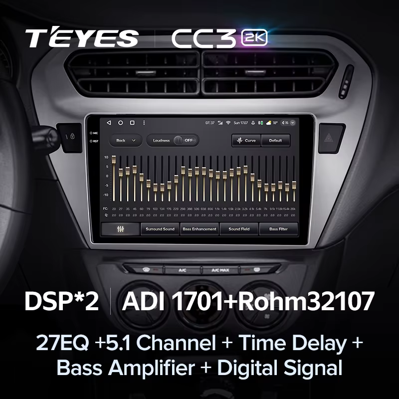 Штатная магнитола Teyes CC3 2K 6/128 Citroen C-Elysee (2012-2016) F2