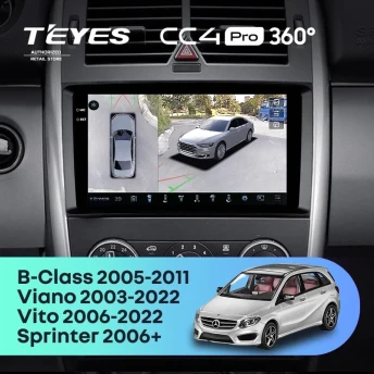 Штатная магнитола Teyes CC4 Pro 360 8/128 Mercedes-Benz Vito W639\W447 (2006-2022)