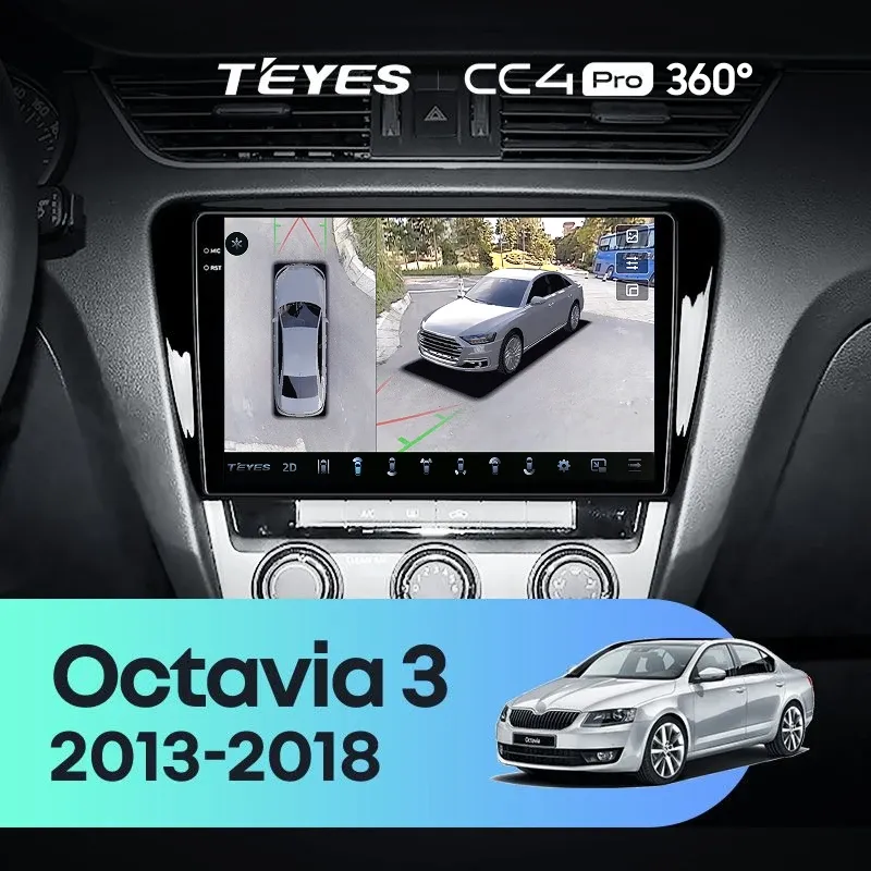 Штатная магнитола Teyes CC4 Pro 360 12/256 Skoda Octavia 3 A7 (2013-2018) Тип-A